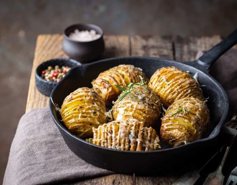 Cheesy Hasselback Potatoes