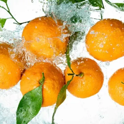 Oranges and water