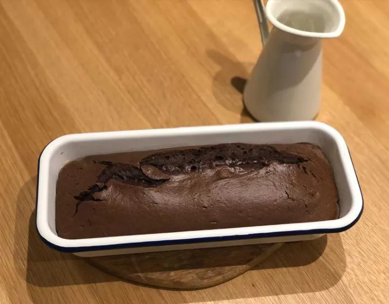 Cooked chocolate lava cake