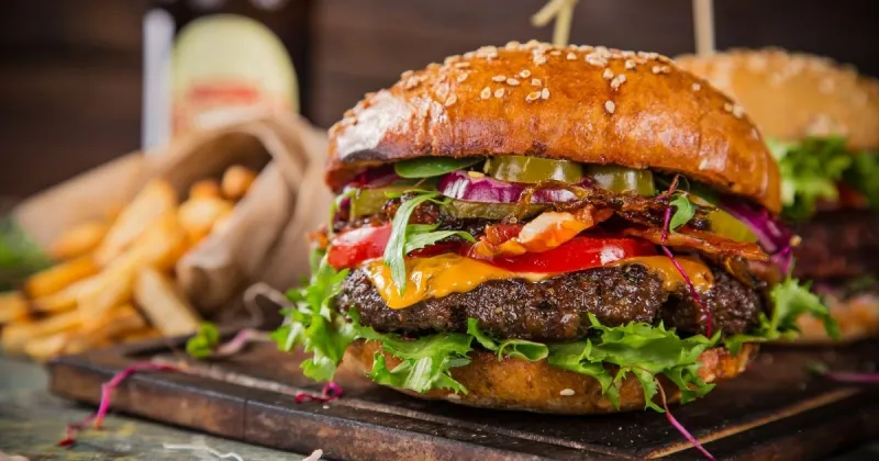 Burger with Potato Fries