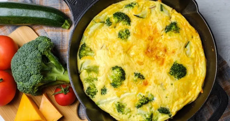 breakfast frittata close up