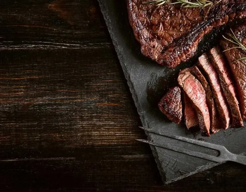Delicious cut steak
