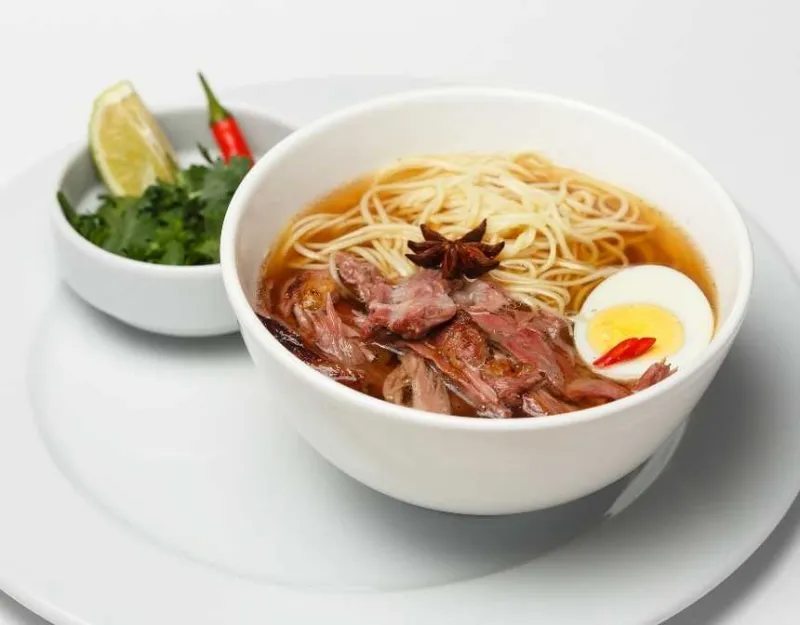 Yakamein noodle soup