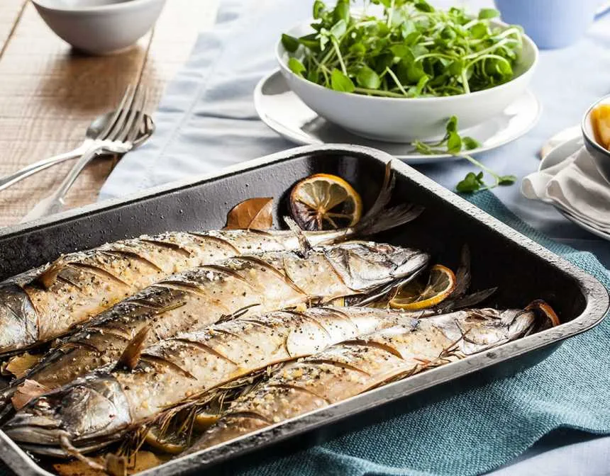 Roast mackerel