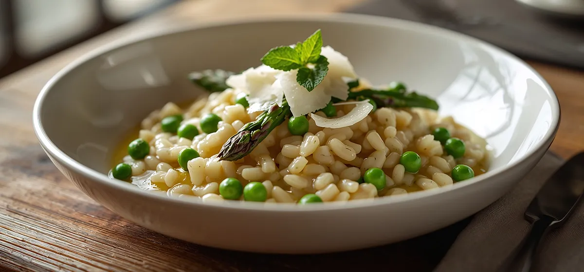Asparagus and Pea Risotto