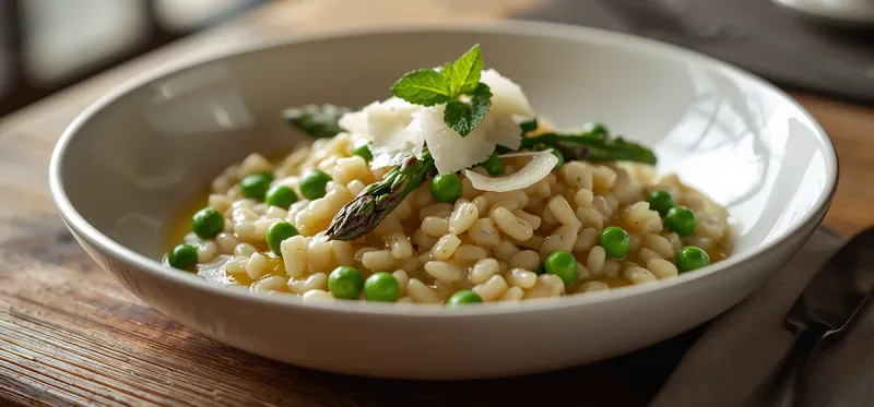Asparagus and Pea Risotto