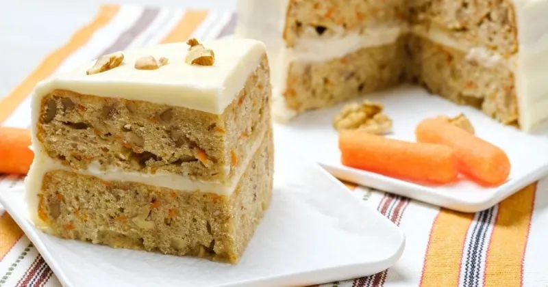 Carrot cake with cream cheese frosting