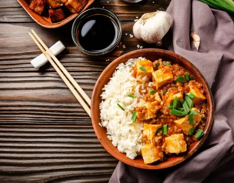 Mapo Tofu with Steamed Rice