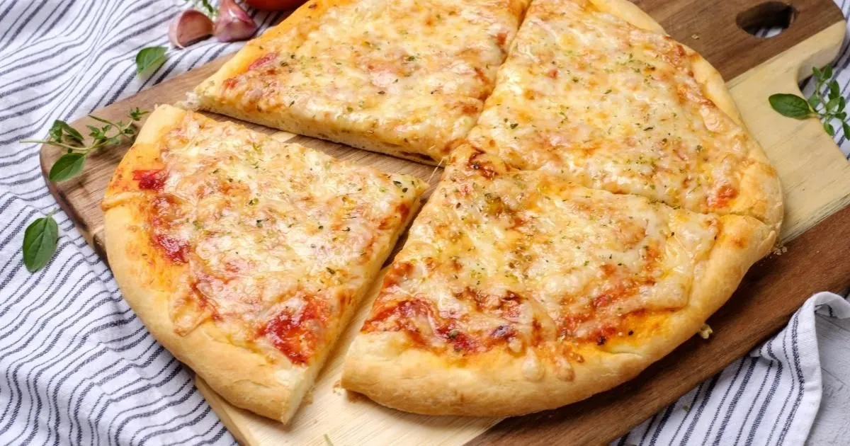 New York style pizza upclose