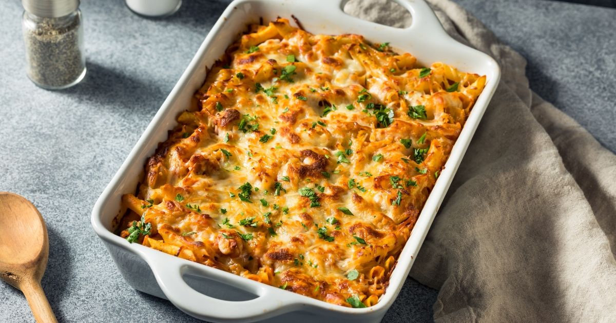 Homemade Baked Mostaccioli