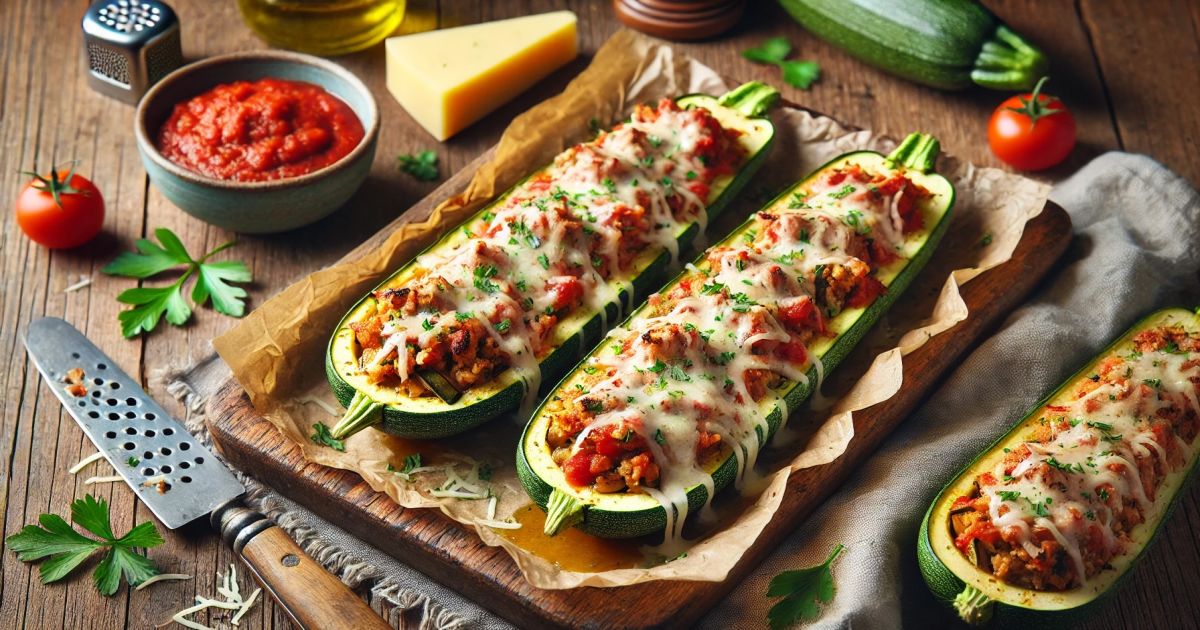 Baked Stuffed Zucchini Boats