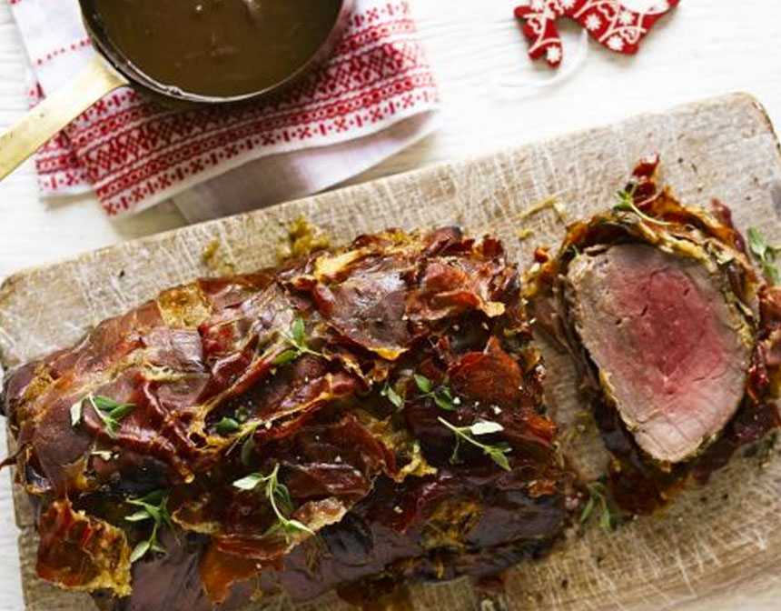 Ham Wrapped Beef Tenderloin