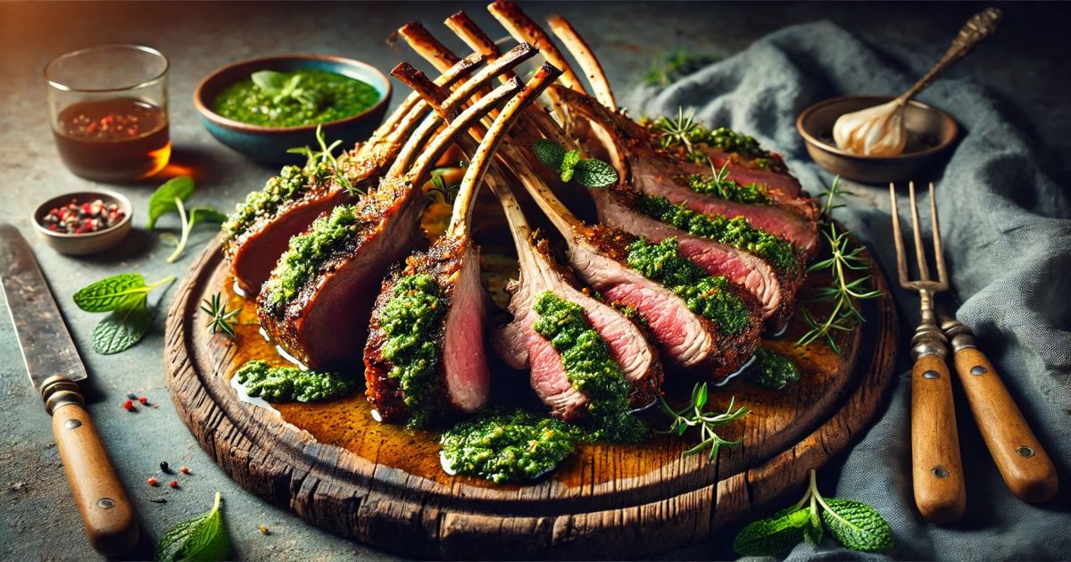 Rack of Lamb with Mint Pesto
