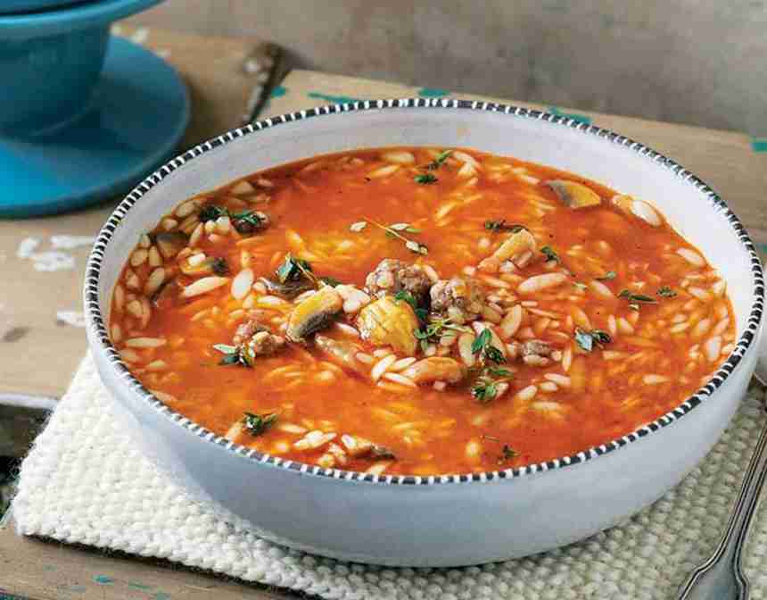 Noodle Soup with Ground Beef